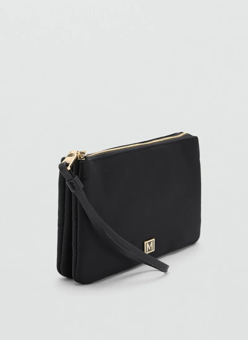 MANGO Nylon Purse With Zip