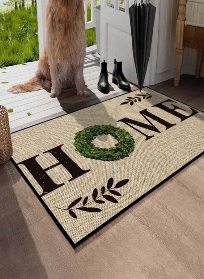 SHABILI Polyester Doormat Welcome Mat Entryway Rug Floor Mat 50x80cm for Indoor Bathroom Kitchen Living Room Bedroom Women Lady Front Door Decor Non-slip Durable Soft Surface - Image 2