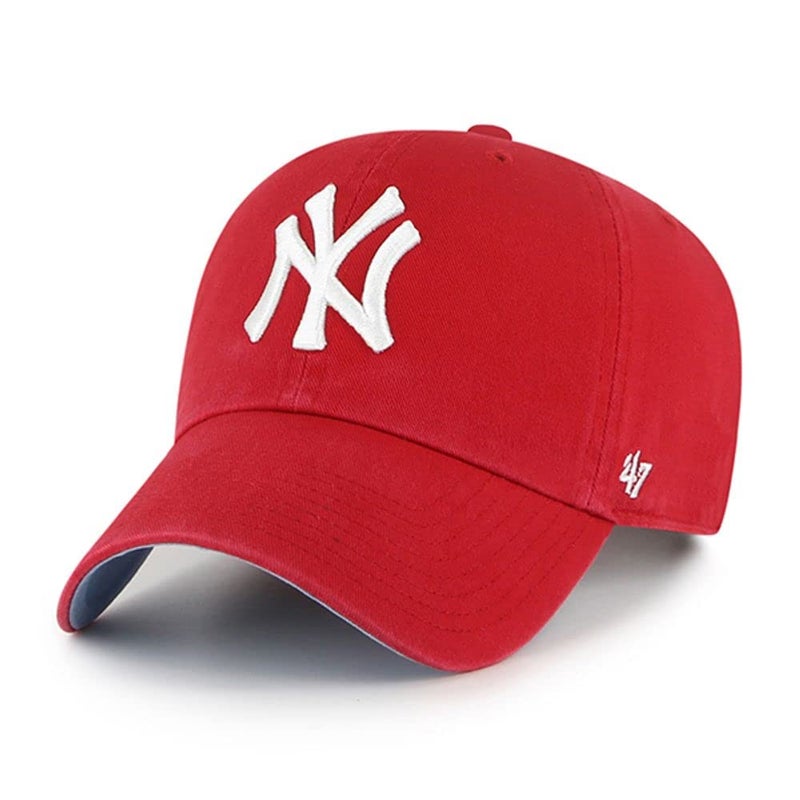 47 '47 New York Yankees Ballpark Clean Up Dad Hat Baseball Cap - Red/Blue Bottom, Red, White, Blue - Image 1