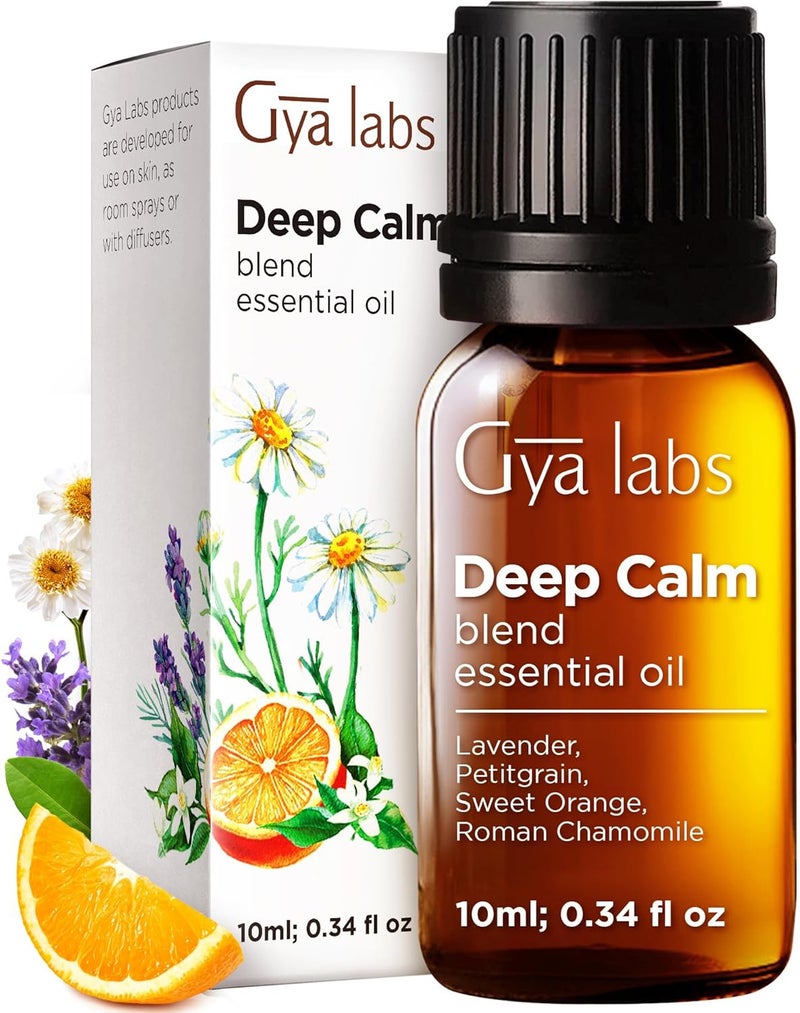 Gya Labs Deep Calm Essential Oil Blend for Relaxation & Emotional Balance - 0.34 fl oz - Calm Aromatherapy Oils for Diffusers, Humidifiers, Aromatherapy - Suitable for Work, Home or Personal Use - Image 1