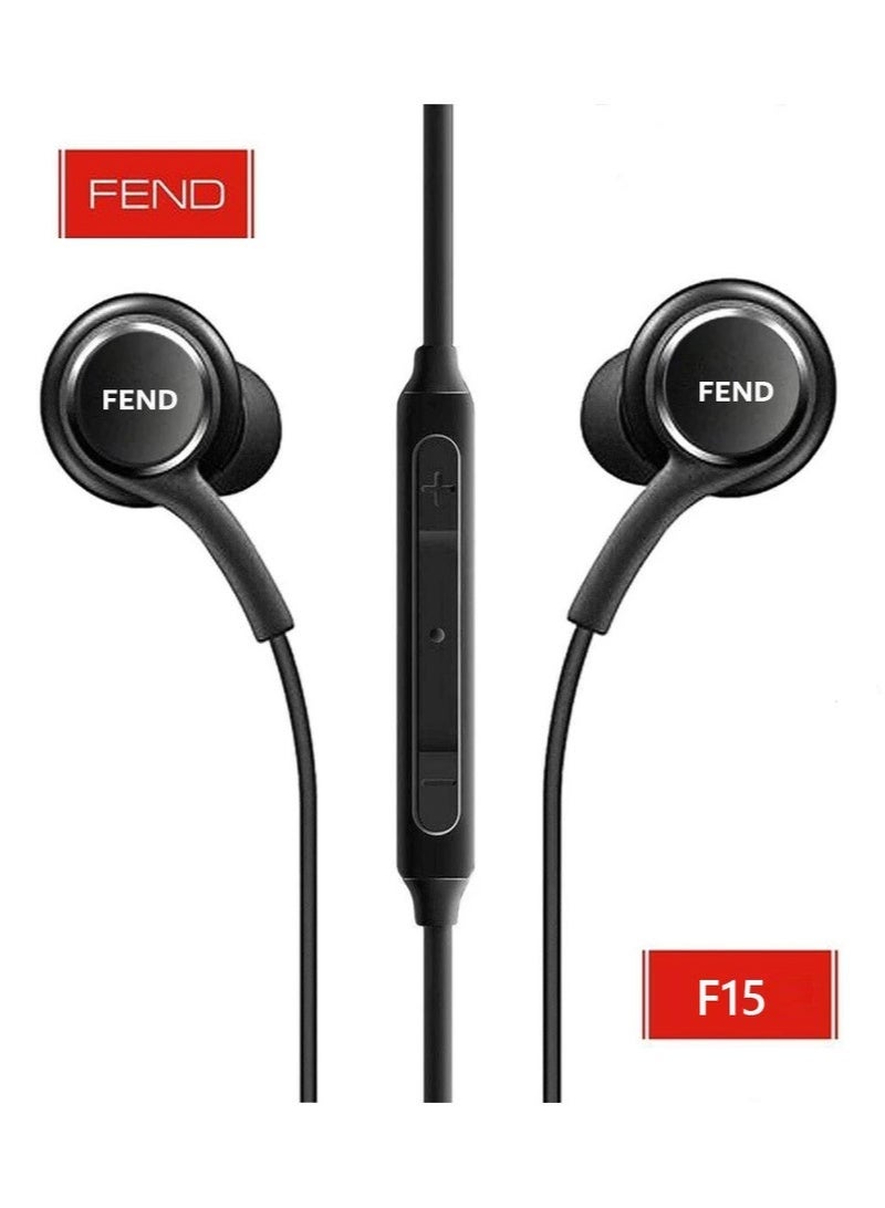 FEND F15 In-Ear Wired Earphones | High Bass Stereo Sound | HD Clear Microphone & Inline Remote | Comfortable Fit | Compatible with Android Smartphones, Tablets & Laptops – Black - Image 3