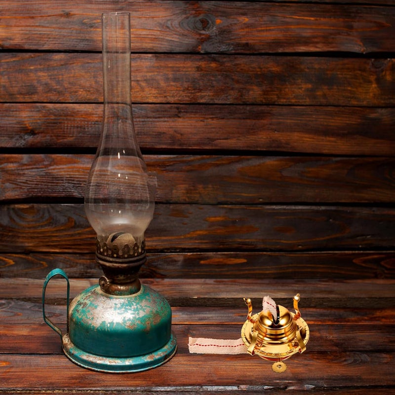 VOSAREA Kerosene Lamp Burner Replacement Retro Brass Oil Lamp Holder Regulator and Fittings - Image 2