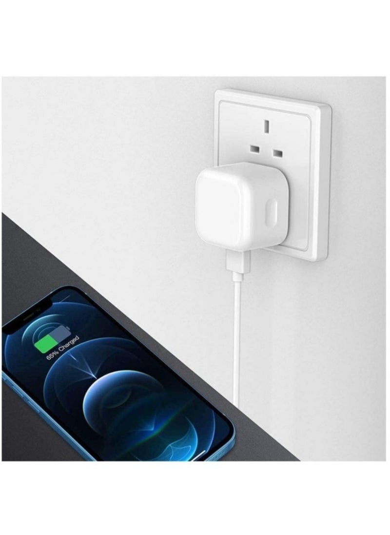 ELTRAZONE Galaxy A04 / A04s / A04 Core USB C Charger Plug 20W Dual Port USB C Fast Charger PD&QC 3.0 USB C Charging Plug Power Delivery Wall Adapter For Samsung Galaxy A04 / A04S / A04 Core (WHITE) - Image 4