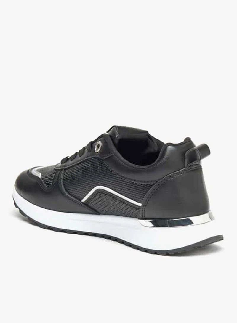 Celeste Women's Textured Sneakers with Lace-Up Closure