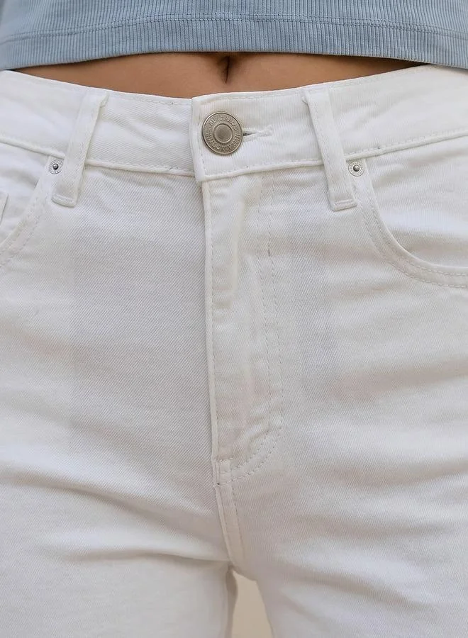 Splash FAV WHITE Mid Rise Skinny Fit Jeans for Women | Best Price UAE