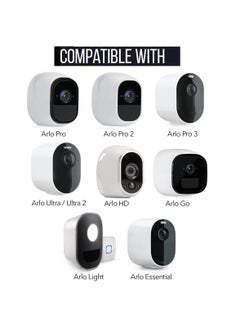 SYOSI Security Camera Metal Wall/Ceiling Mount, Indoor/Outdoor Mount Compatible with Arlo, Arlo Pro 2 3, Arlo Ultra Camera and Compatible Camera with 1/4 Screw Head (2 Pack)  - Image 2
