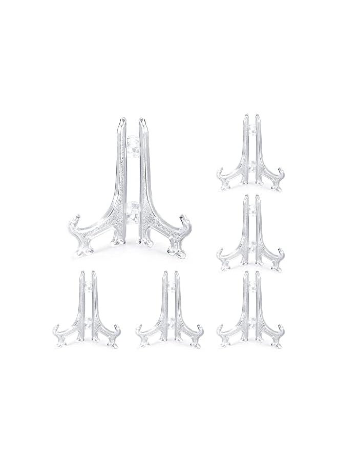 The Bros 35 Pieces 4-inch Clear Plastic Easels or Stand, Clear Easel Plate Holder Display Stand for Home Decoration, Clear Plate Holders for Display Picture Artwork (4 inches)  - Image 2