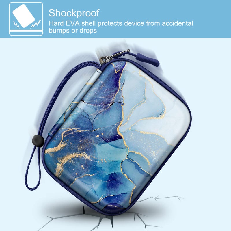 Fintie Protective Case for Canon Ivy 2 Mini, Canon Ivy CLIQ2 / CLIQ+2 Instant Camera Photo Printer - Shockproof Hard Shell Carrying Case, Ocean Marble - Image 5