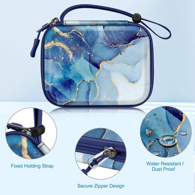 Fintie Protective Case for Canon Ivy 2 Mini, Canon Ivy CLIQ2 / CLIQ+2 Instant Camera Photo Printer - Shockproof Hard Shell Carrying Case, Ocean Marble - Image 3