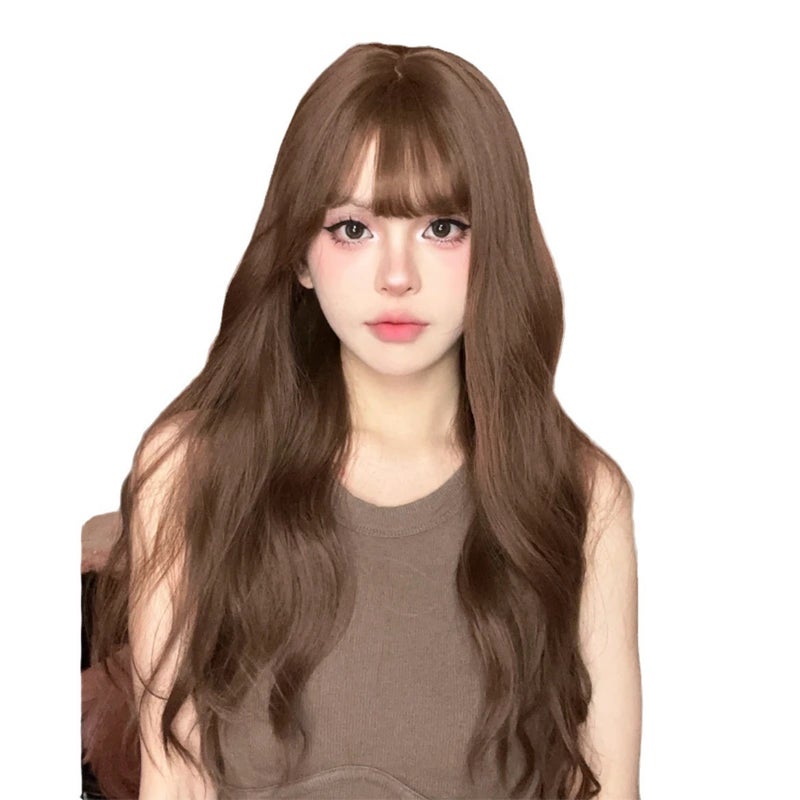 Small Round Kuku Trembles With Cold Brown Water Ripple Bangs Japanese Summer Natural Fluffy Full Head Cover - Image 5