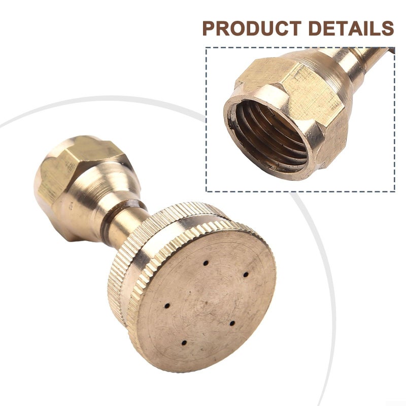 Brass Adjustable Spray Nozzle 5 Hole M14 Hose Fitting High Pressure Atomization Garden Irrigation - Image 4