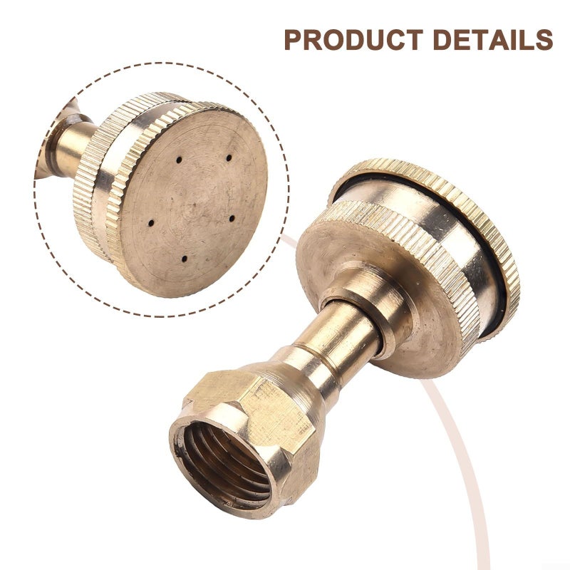 Brass Adjustable Spray Nozzle 5 Hole M14 Hose Fitting High Pressure Atomization Garden Irrigation - Image 3