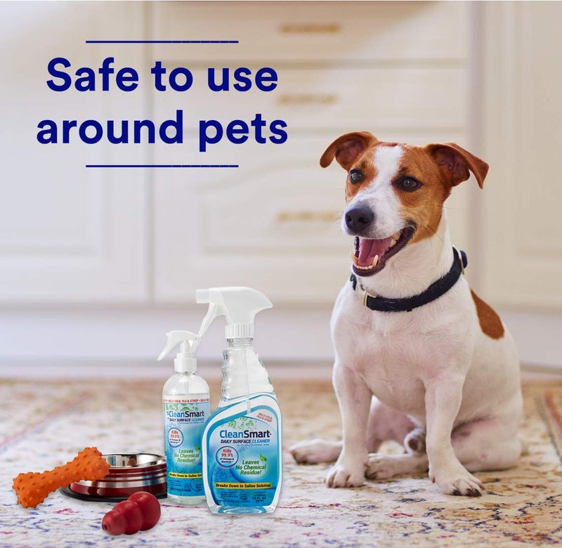 CleanSmart Daily Surface Cleaner and Pet-Safe Disinfectant, Kills 99.9% of Viruses, Bacteria, 23 ounce Bottle (Pack of 2) - Image 2