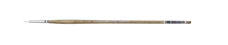 Grumbacher Bristlette Round Oil and Acrylic Brush, Synthetic Bristles, Size 1 (4720R.1) - Image 1