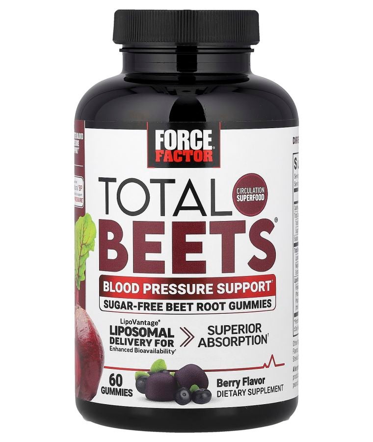 Force Factor Total Beets® Gummies Blood Pressure Support Berry 60 Gummies