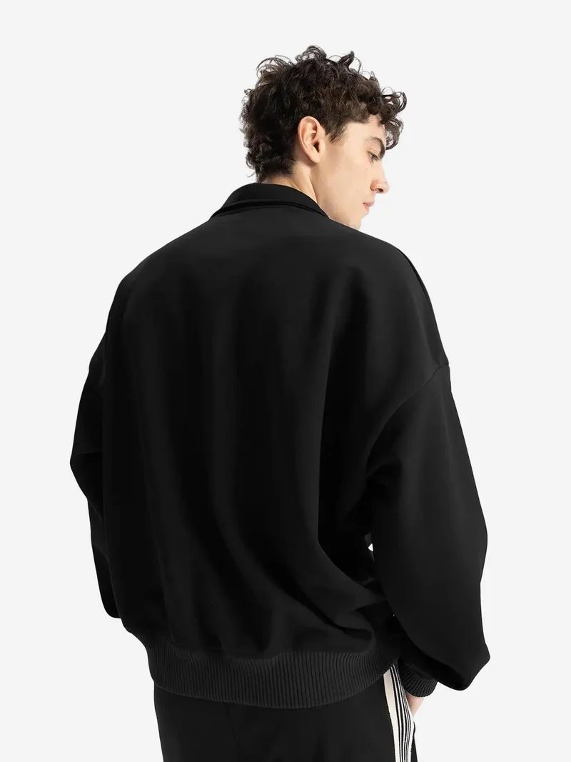 Giesto Black GIESTO Drawstring Neckline Printed Sweatshirt for Men | Best Price UAE