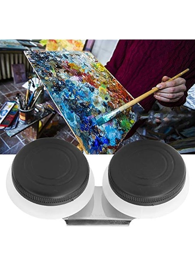 Large Mouth Artist Palette Cup with Lid, Stainless Steel Metal Palettes Container Cup Travel Portable Paint Cleaning Container for Solvent Watercolor Gouache Acrylic Paint Oil Paint(F-302) - Image 5