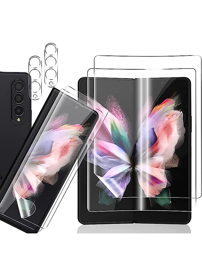 erorex Lukione Z Fold 4 Screen Protector Compatible With Samsung Galaxy Z Fold 4 Screen Protector Camera Lens Protector(Internal Screen+Front Screen) Hydrogel Film Soft (Z Fold 4) - Image 1