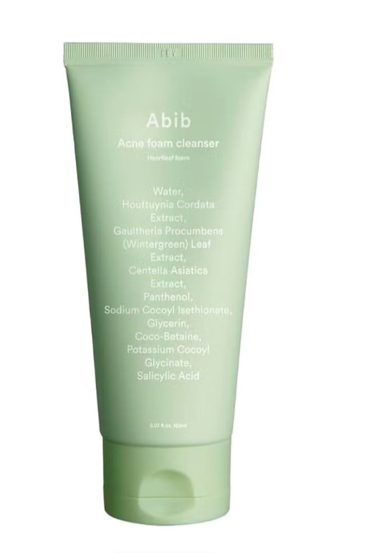 abib Acne Foam Cleanser Heartleaf Foam 5.07 fl oz / 150 ml I Hydrating Mild Acidic Daily Facial Cleanser, Panthenol B5 Soothing for Irritated Skin and Acne Pimple Care - Image 1