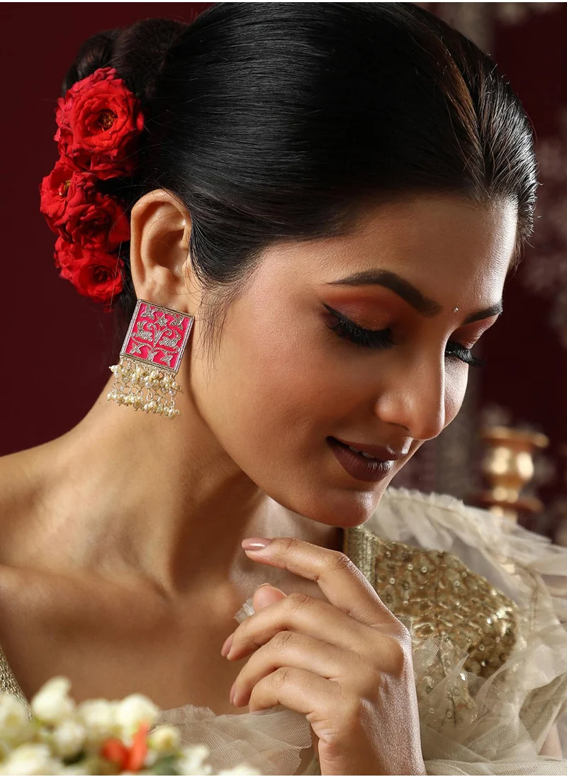 سوهي The Niloufar Pearls Beaded Contemporary Drop Earrings
