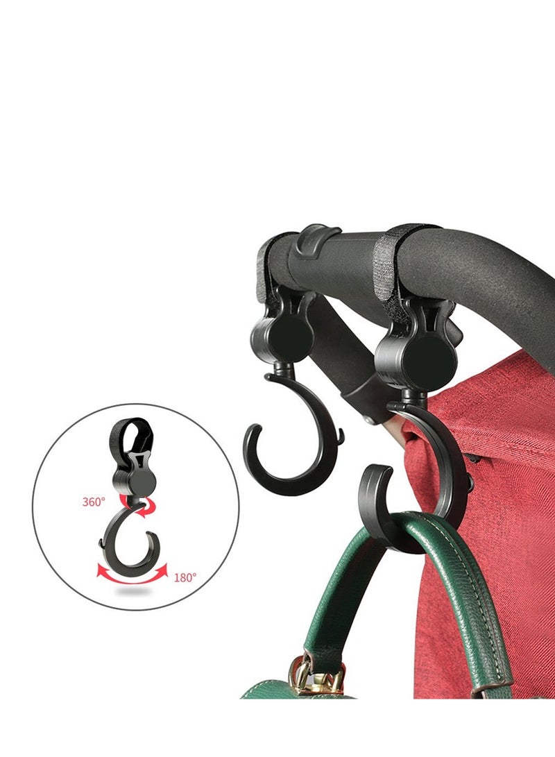 Excefore Buggy Grippers & Pram Clips Set 6 Stoller Clips & 2 Hooks Pram Muslin Blanket Clamps Stroller Pegs to Hook Toys Cover Toys  - Image 5