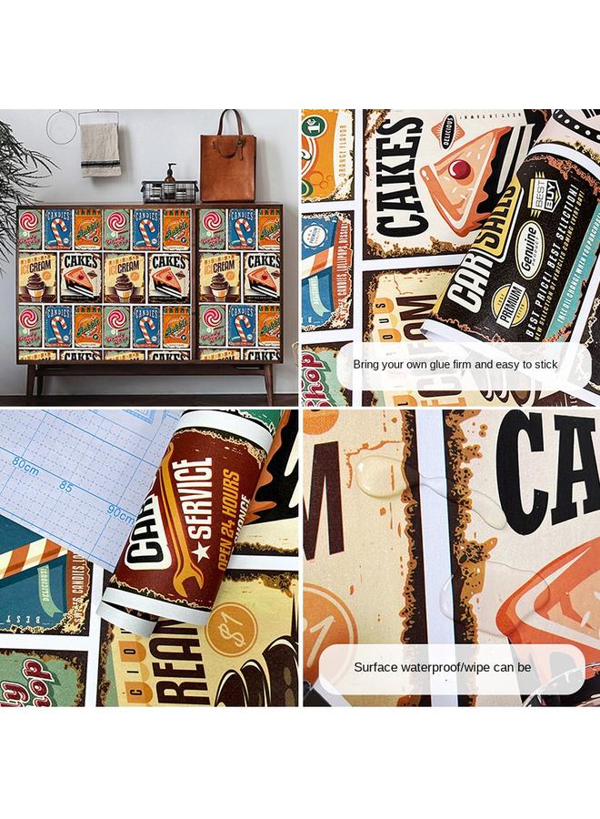 Bluejw Desk Stickers Cartoon Wallpaper Self-adhesive Moisture-proof Graffiti Wallpaper Bedroom Living Room Personality Background Wall Dormitory Instant Stickers - Image 4