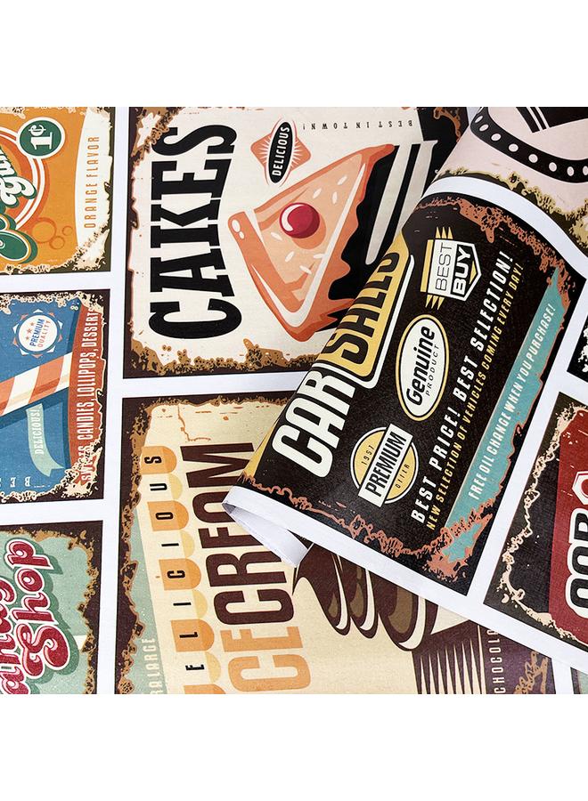 Bluejw Desk Stickers Cartoon Wallpaper Self-adhesive Moisture-proof Graffiti Wallpaper Bedroom Living Room Personality Background Wall Dormitory Instant Stickers - Image 3