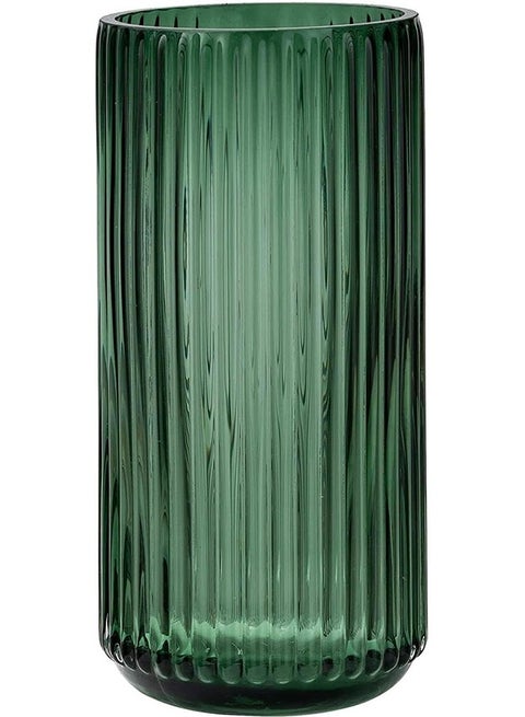 مزهرية زهرة 20 سم خضراء سميكة مزهرية زجاجية مستديرة عتيقة مخططة لرف الكتب، طاولة العشاء، سطح المكتب الداخلي، غرفة الاجتماعات، الحمام، كونترتوب، المنزل