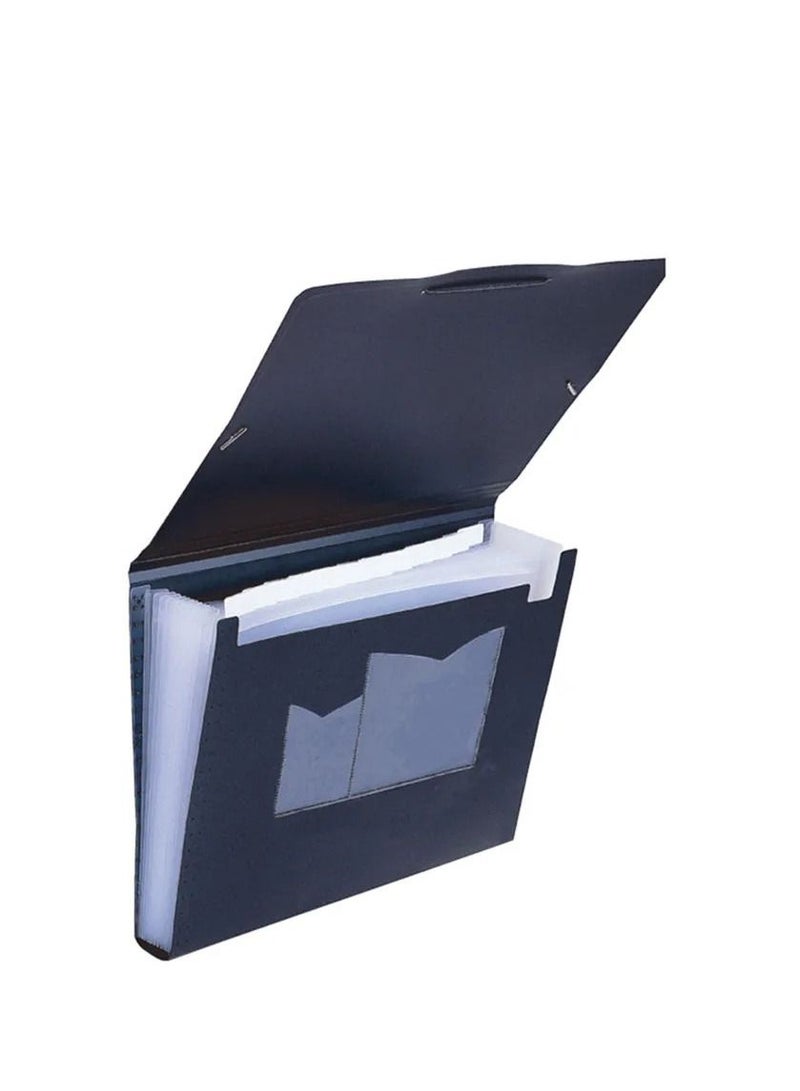حافظة ملفات قابلة للتوسيع باللون الأسود