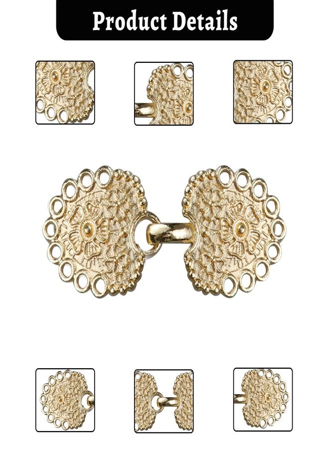 Abvsdu 4 Pieces Vintage Sweater Clips, Sweater Clip for Cardigans to Hold Sweater Together, Shawl Collar Clasp Dress Shirt Brooch Clip&dress Clips Back Cinch (Gold) - Image 3