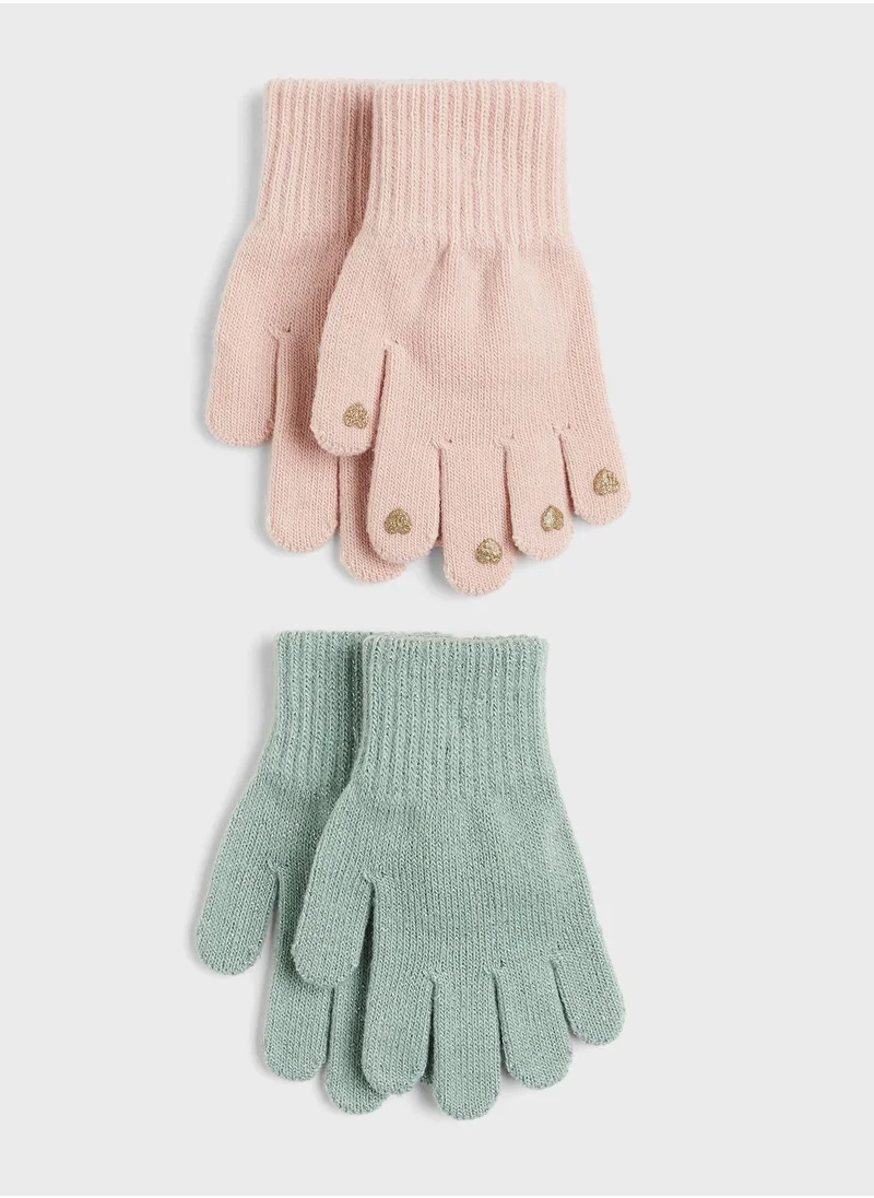 اتش اند ام Kids 2 Pack Assorted Gloves