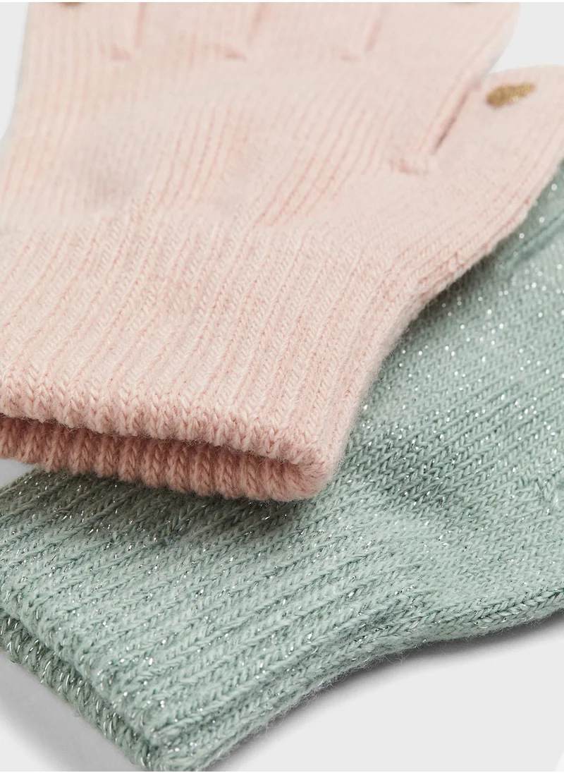 اتش اند ام Kids 2 Pack Assorted Gloves