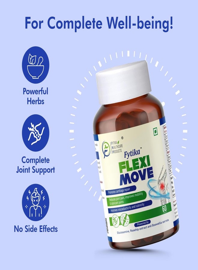 فيتيكا فليكسي موف (عبوة من قطعتين) - ١٢٠ قرصًا | جلوكوزامين، مستخلص مسحوق ثمر الورد، مستخلص بوسويليا | يدعم صحة العظام والمفاصل | للرجال والنساء - Image 4