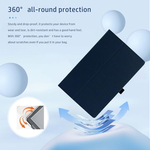 NOUKAJU Case for XPPen Note Pad Tablet 10.95inch,NOUKAJU Tablet Protection Cover,Folding Stand with Pencil Holder and Wrist Strap,Protection Case for XPPen 3 in 1 Color Digital Notebook(Dark-Blue) - Image 4