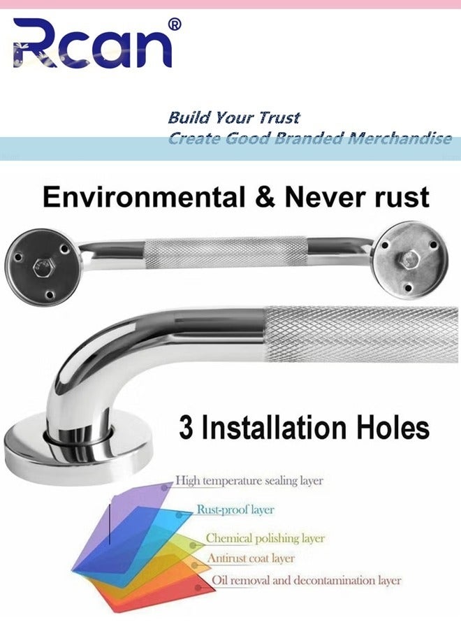 ركان Anti Slip Shower Grab Bar Handle Sturdy Stainless Steel Bathroom Grab Bars Handle 40cm Safety Hand Rail Support for Pregnant Elderly - Image 2