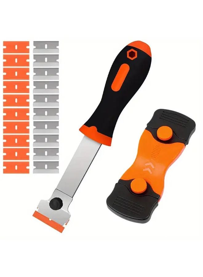 Model B Window Scraper with 5 Metal and 5 Plastic Blades for Removing Decals Wallpaper Tags - Image 2