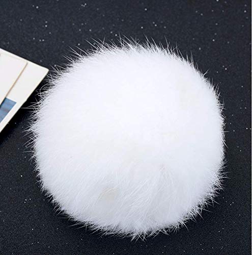 Chris.W 12pcs White Artificial Rabbit Fur Pom Poms Ball for Handbag Pendant Keychain Decoration (2-3/4inch) - Image 4
