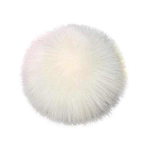 Chris.W 12pcs White Artificial Rabbit Fur Pom Poms Ball for Handbag Pendant Keychain Decoration (2-3/4inch) - Image 5