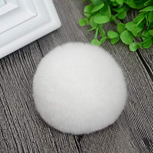 Chris.W 12pcs White Artificial Rabbit Fur Pom Poms Ball for Handbag Pendant Keychain Decoration (2-3/4inch) - Image 3