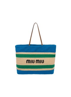 Miu Miu Miumiu handbag woven bag blue/green  - Image 1