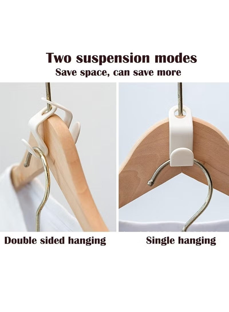 30 Pcs Clothes Hanger Connector Hooks Extender Clips for Closet Hangers Space Saving（White） - Image 2
