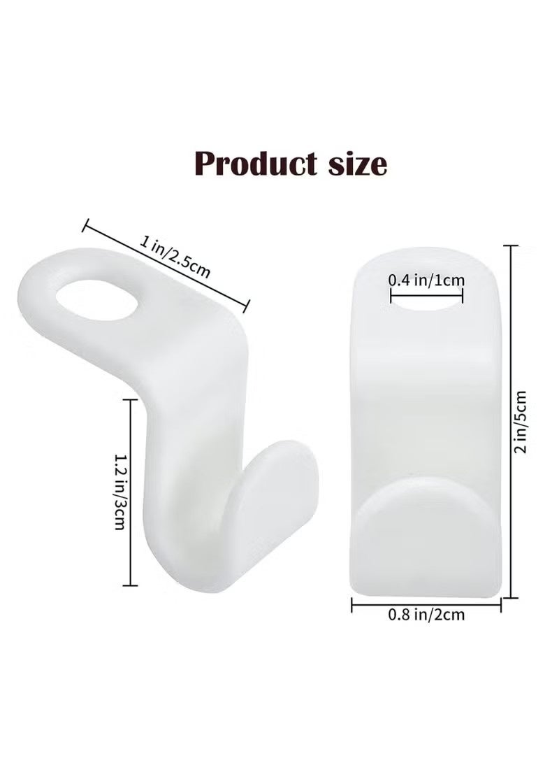 30 Pcs Clothes Hanger Connector Hooks Extender Clips for Closet Hangers Space Saving（White） - Image 4