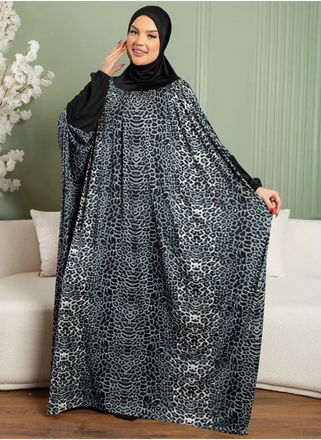 زمرد ثوب صلاة چيرسيه كويتي- عملي مع غطاء الرأس من زمرد فاشون  - Image 3