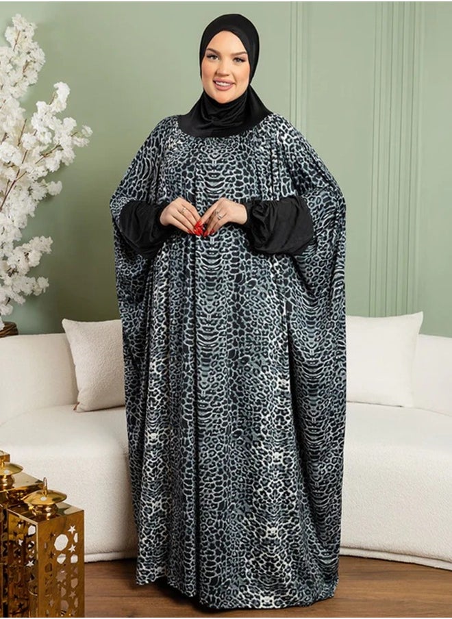 زمرد ثوب صلاة چيرسيه كويتي- عملي مع غطاء الرأس من زمرد فاشون  - Image 5