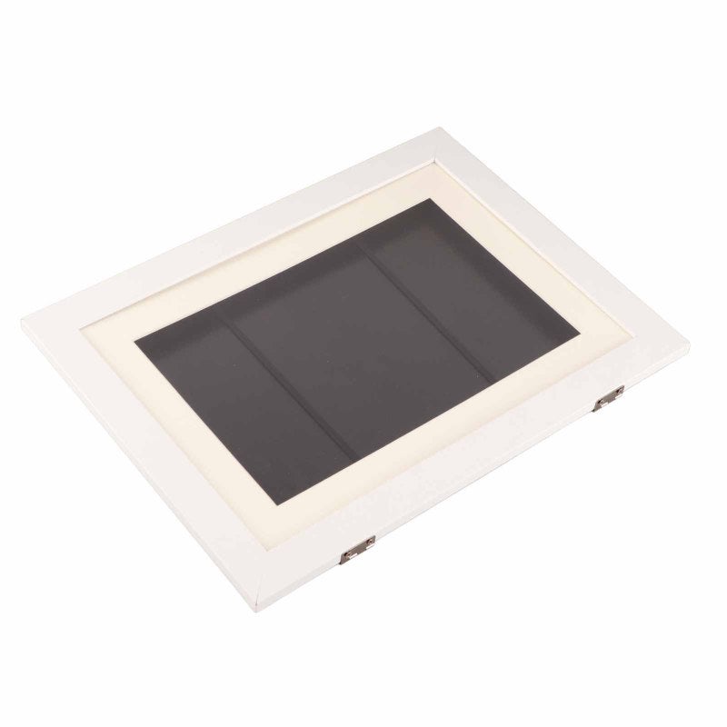 Kids Art Frame: White Composite Wood - Front Opening Magnetic Display for Children Paintings, Artwork & Home Decor - Image 5