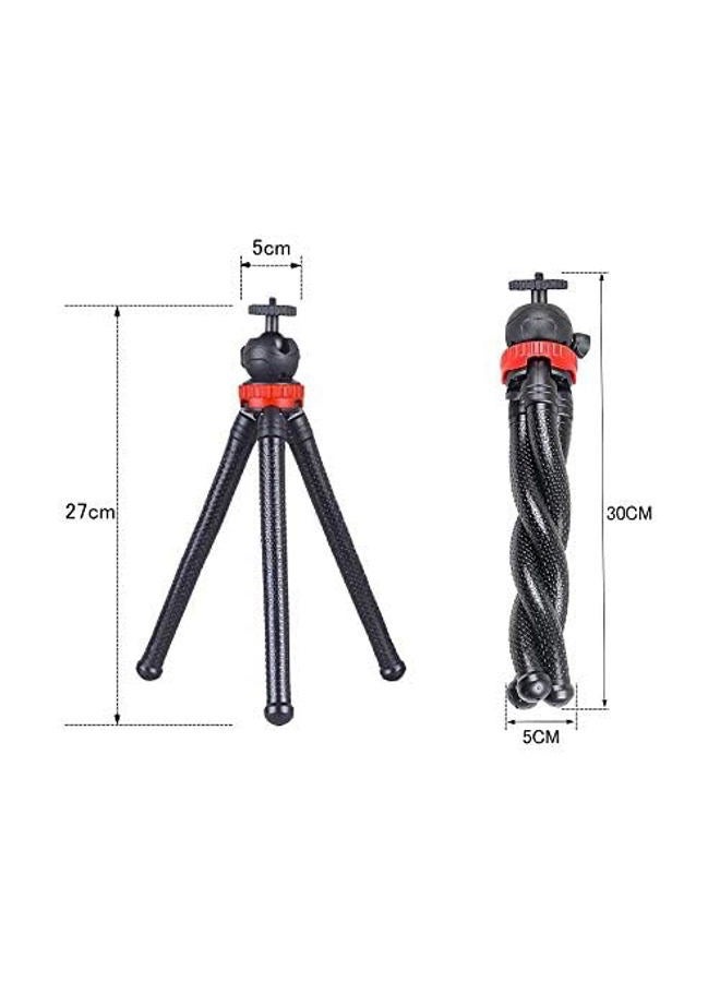 AceTaken 12'' Flexible Tripod Stand for Zoom Recorder H6 H5 H4n H2n H1n - Acetaken Black+red - Image 4