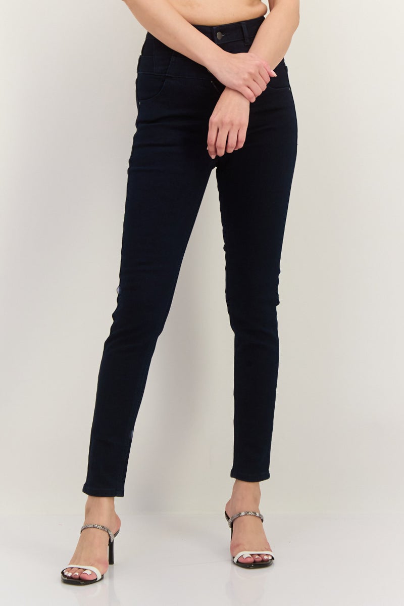 ONLY Women Skin Fit Plain Stretchable Denim, Navy - Image 1