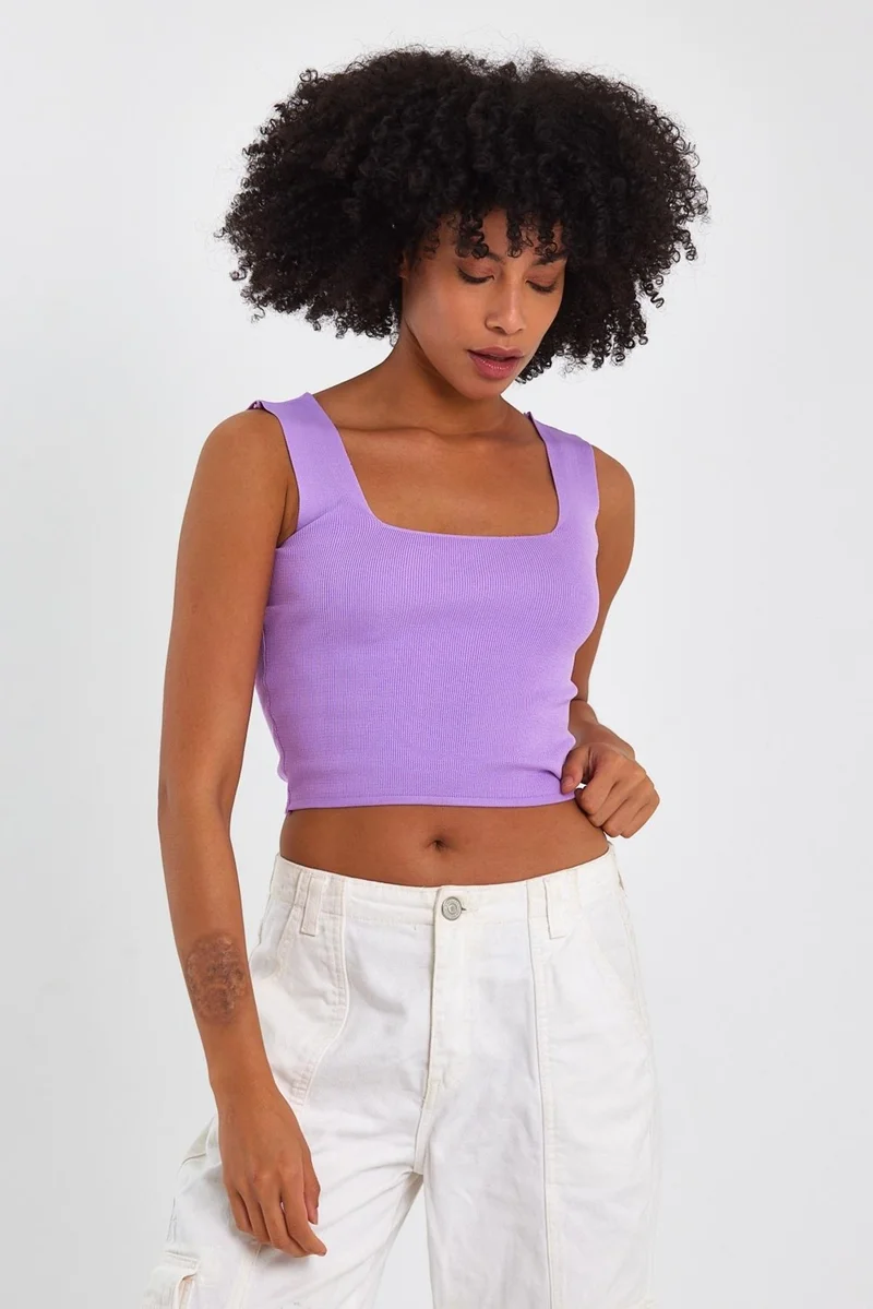 الكسندر جاردي Alexandergardi Square Neck Crop Undershirt (A90779-S)
