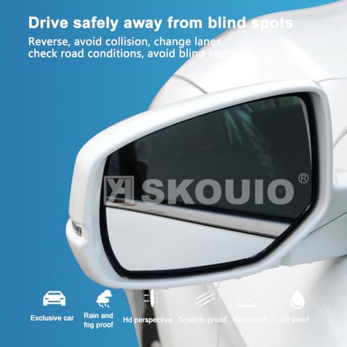 SKOUIO Driver Side Mirror Replacement Glass for HONDA Accord 2013-2017,Backing Plate Power Heated Left Side View Mirror Glass for HONDA Accord 2013 2014 2015 2016 2017 - Image 3