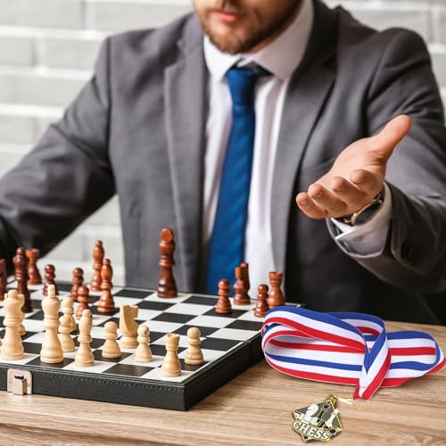 Loetere 24 Pcs Chess Medals Metal Award Medals with Neck Ribbons Trophy Award Prize Gift for Rewards and Competitions - Image 4